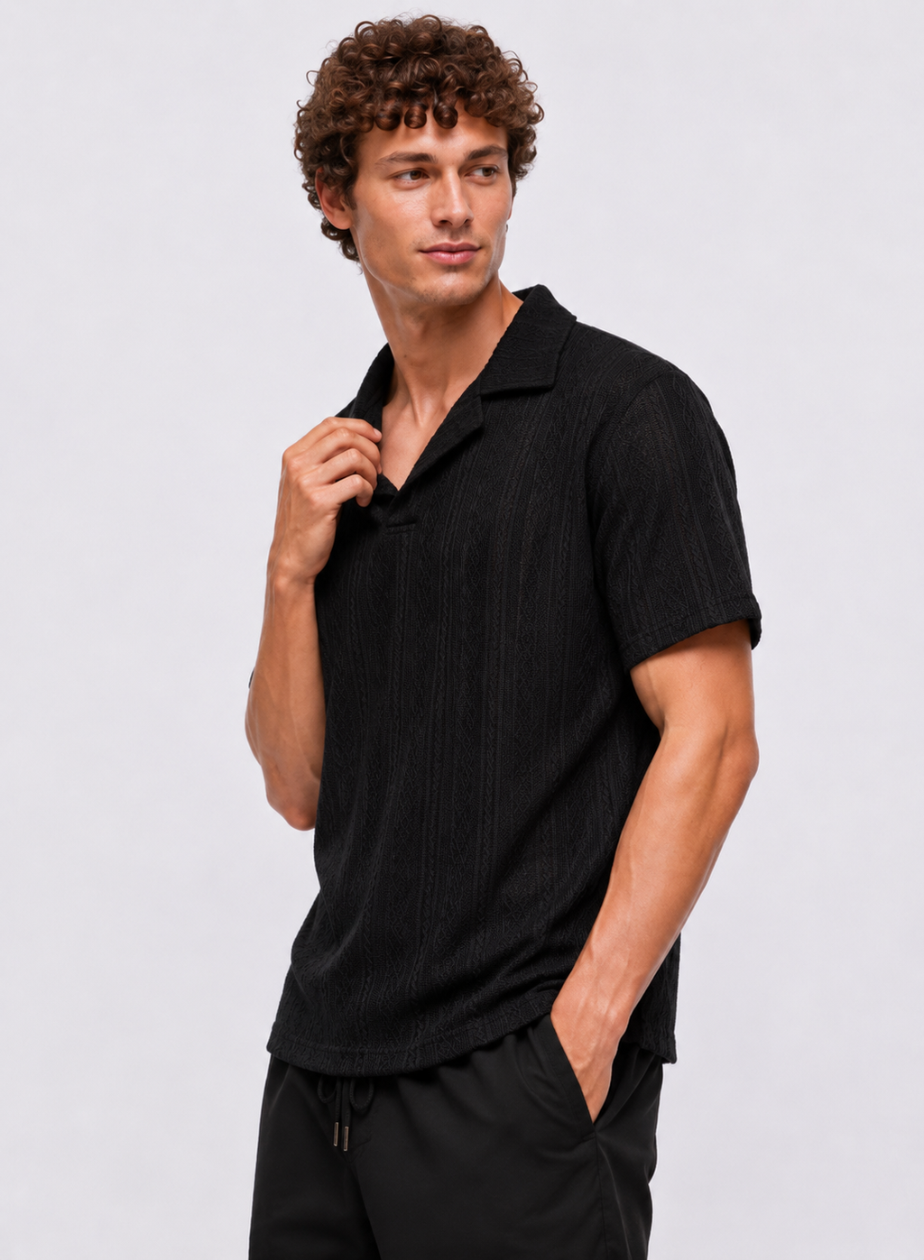 Noir Knit Polo