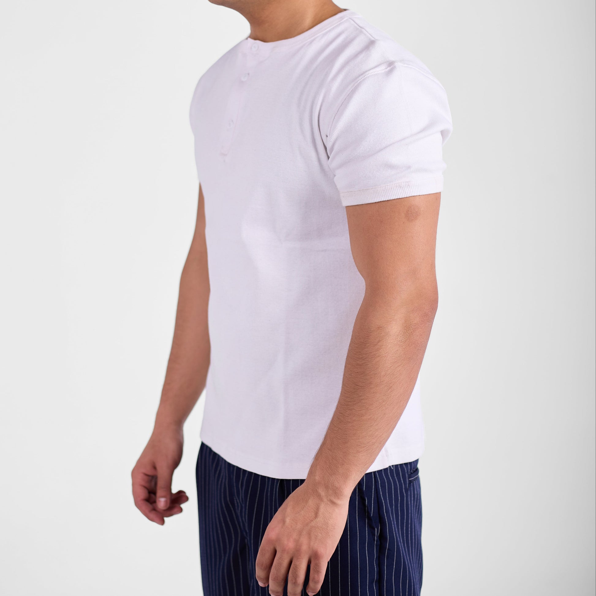 White Henley Shirt