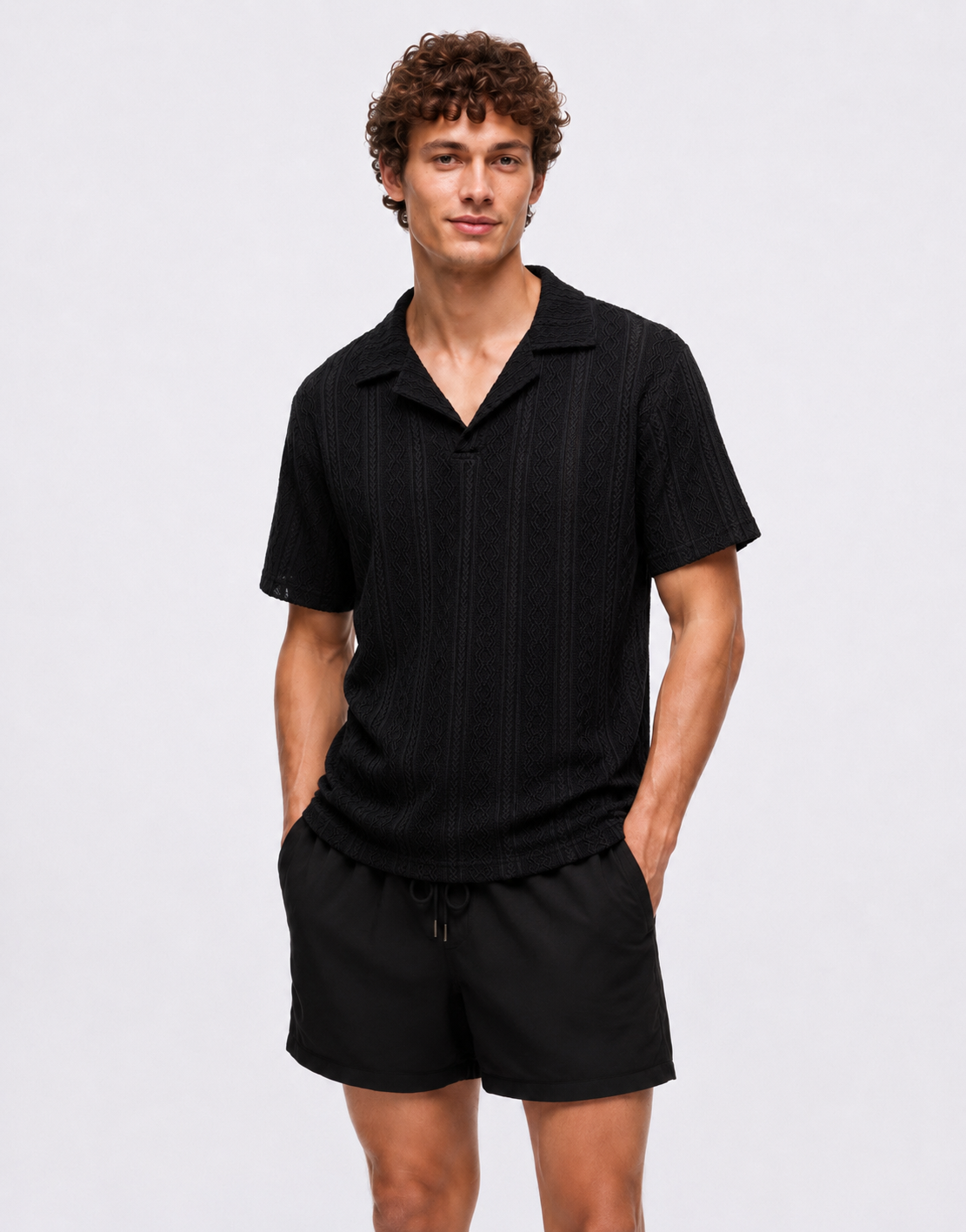 Noir Knit Polo
