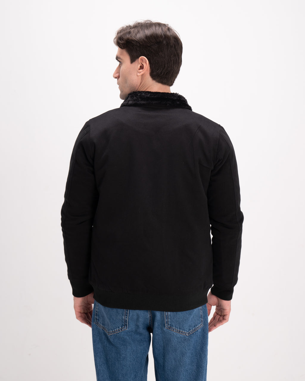 Black Urban Fur-Lined Jacket