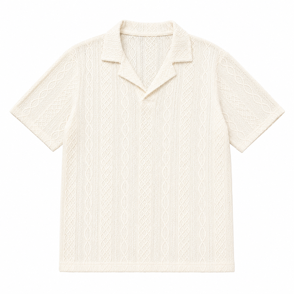 Ivory Knit Polo
