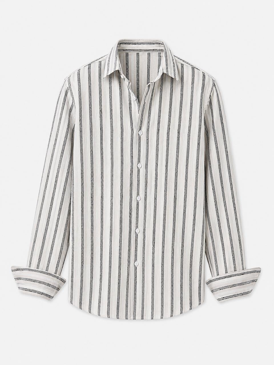 Grey Wave Linen Shirt