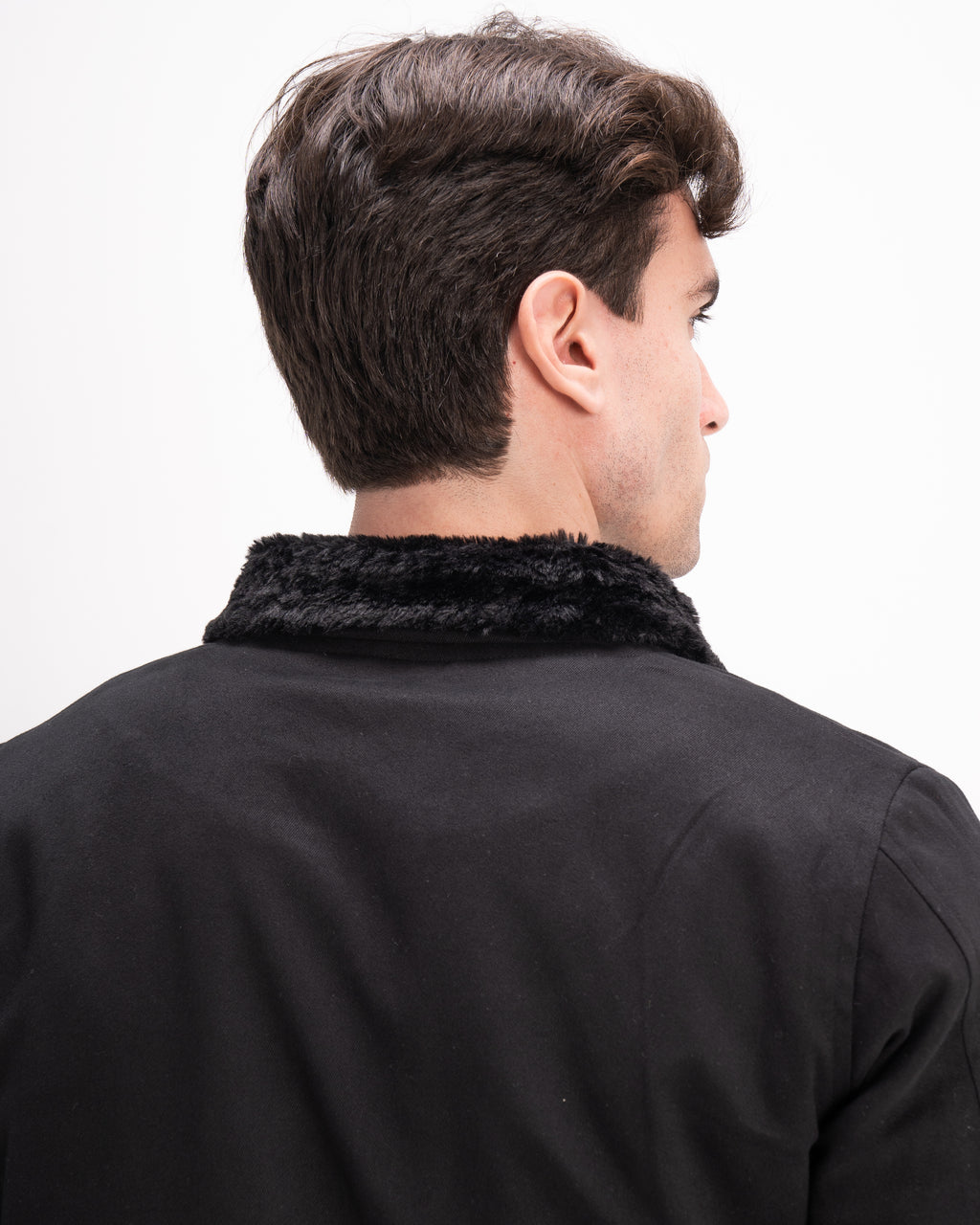 Black Urban Fur-Lined Jacket