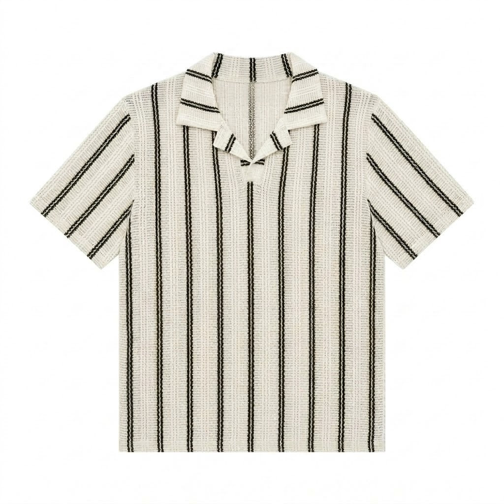 Riviera Knit Polo – Midnight Stripe