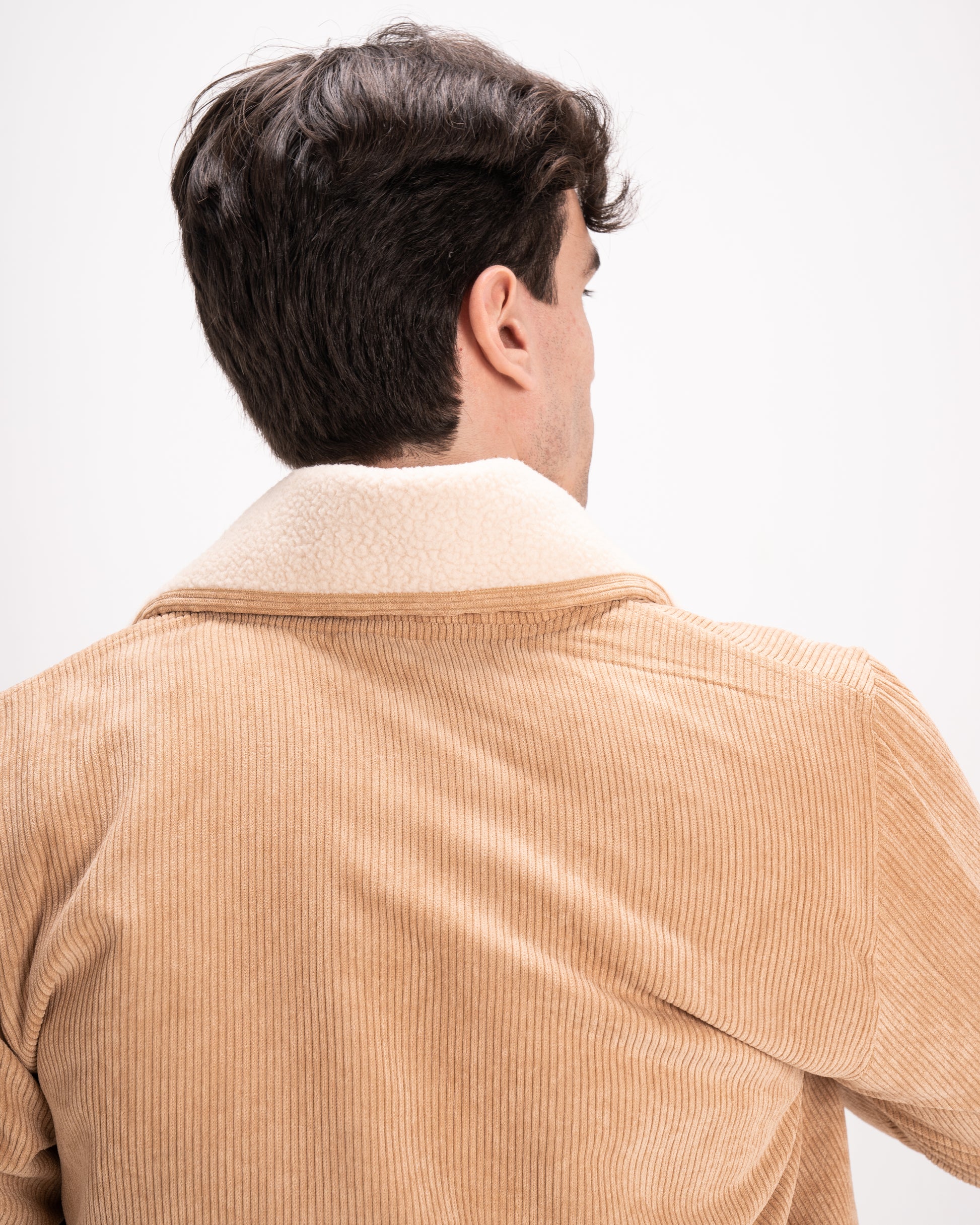 Velvet Fur-Lined Jacket - Camel