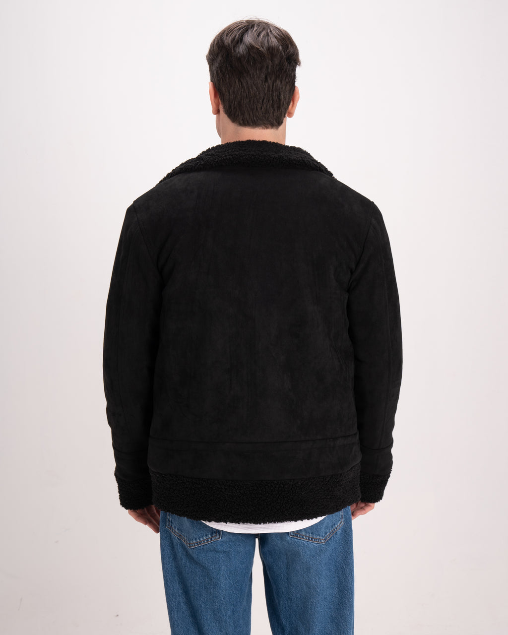 Double-Face Suede Jacket - Black