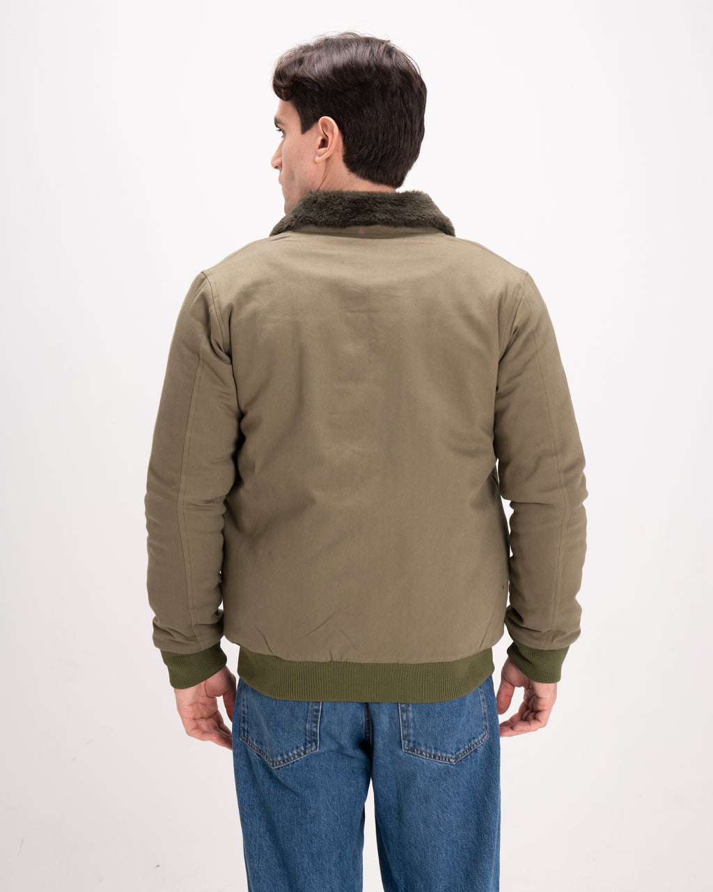 Olive Urban Fur-Lined Jacket