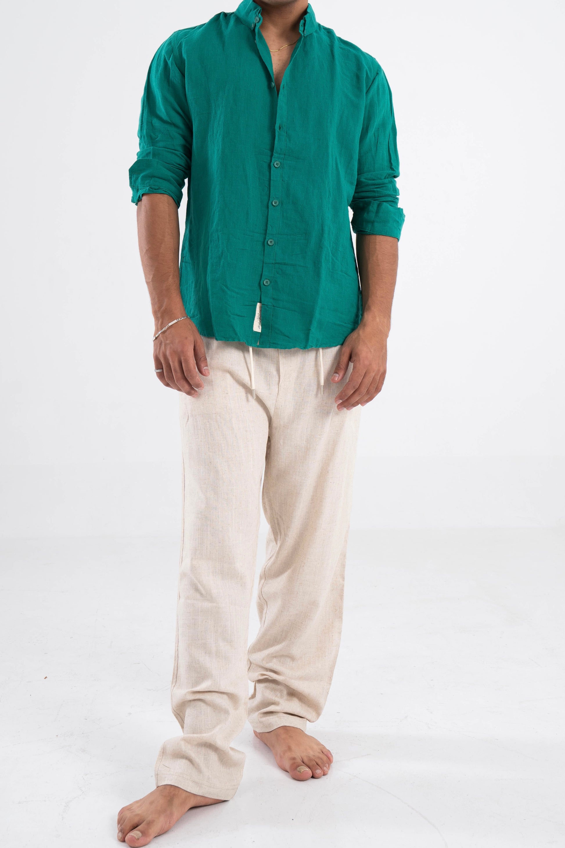 Green Linen Shirt