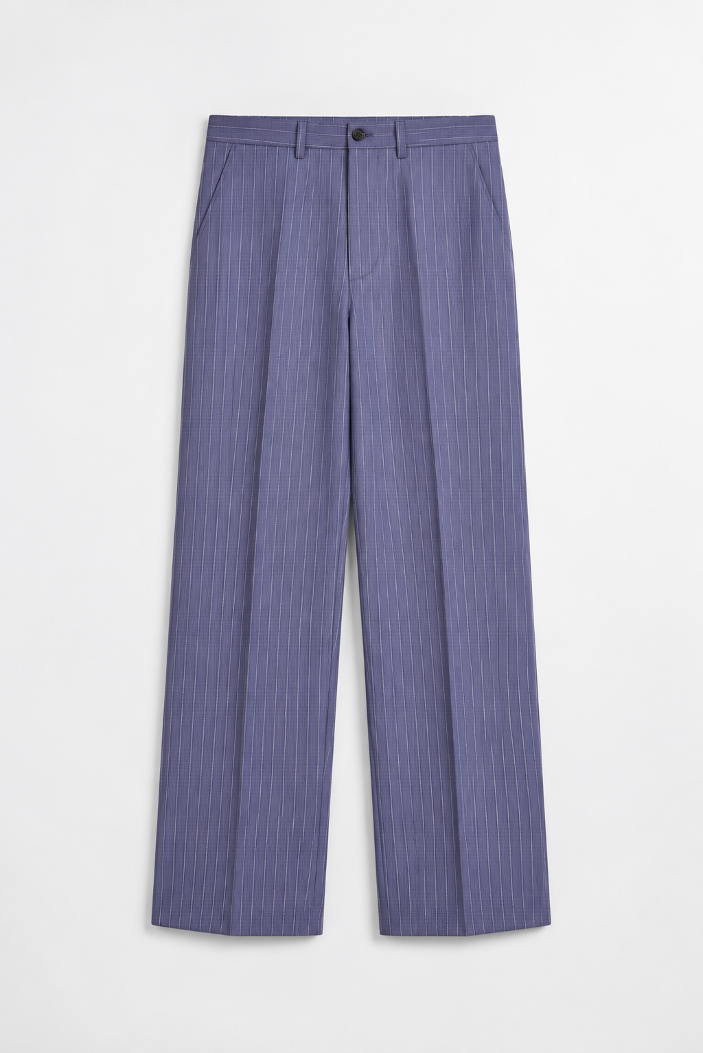 Pinstriped Gray Tailored Pant