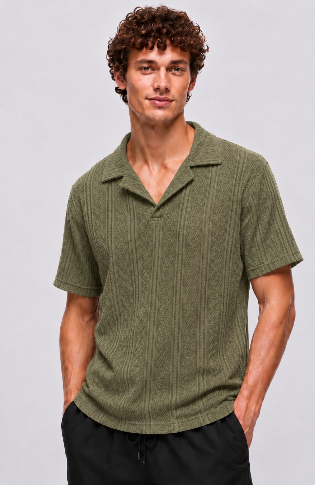Olive Knit Polo