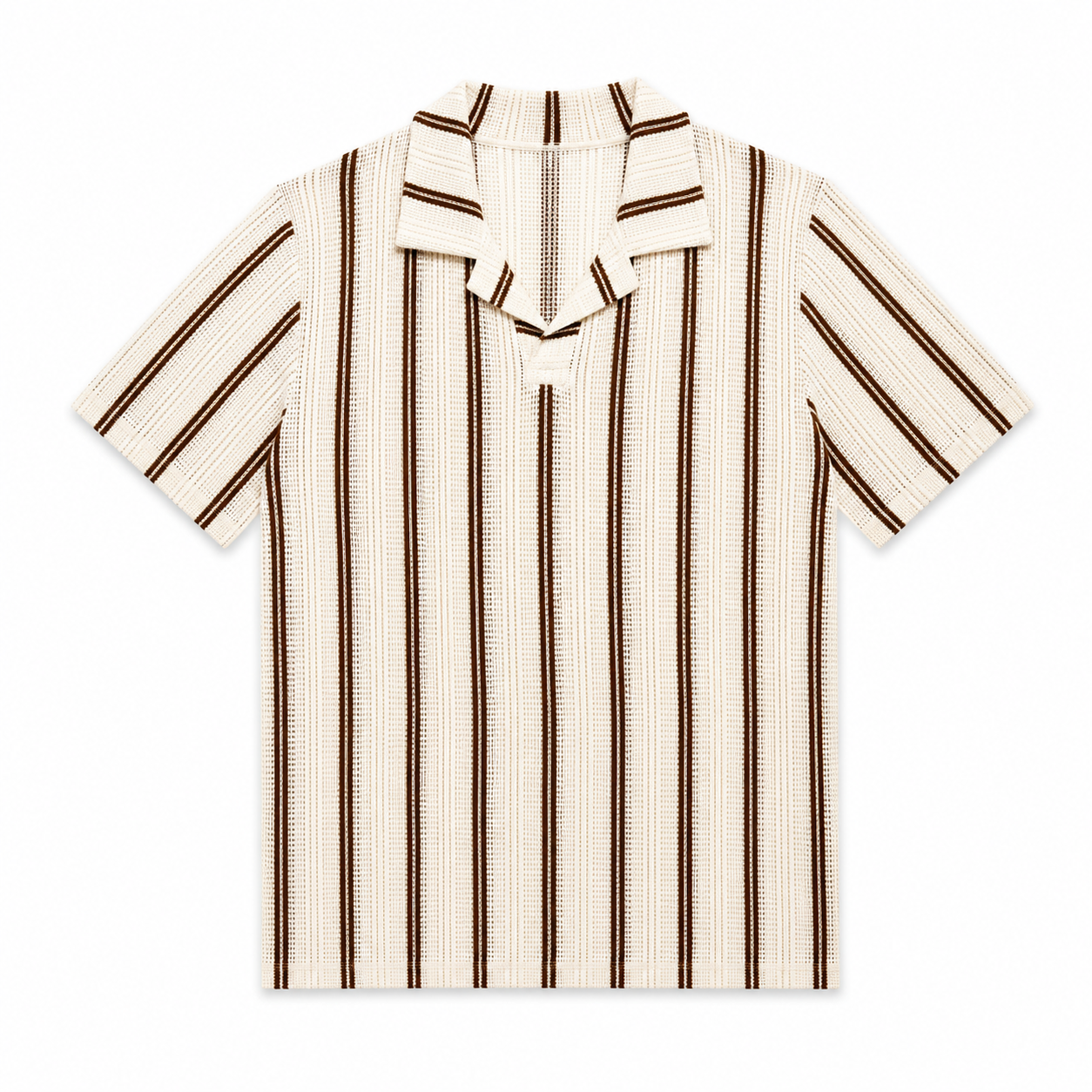 Riviera Knit Polo – BROWN Stripe