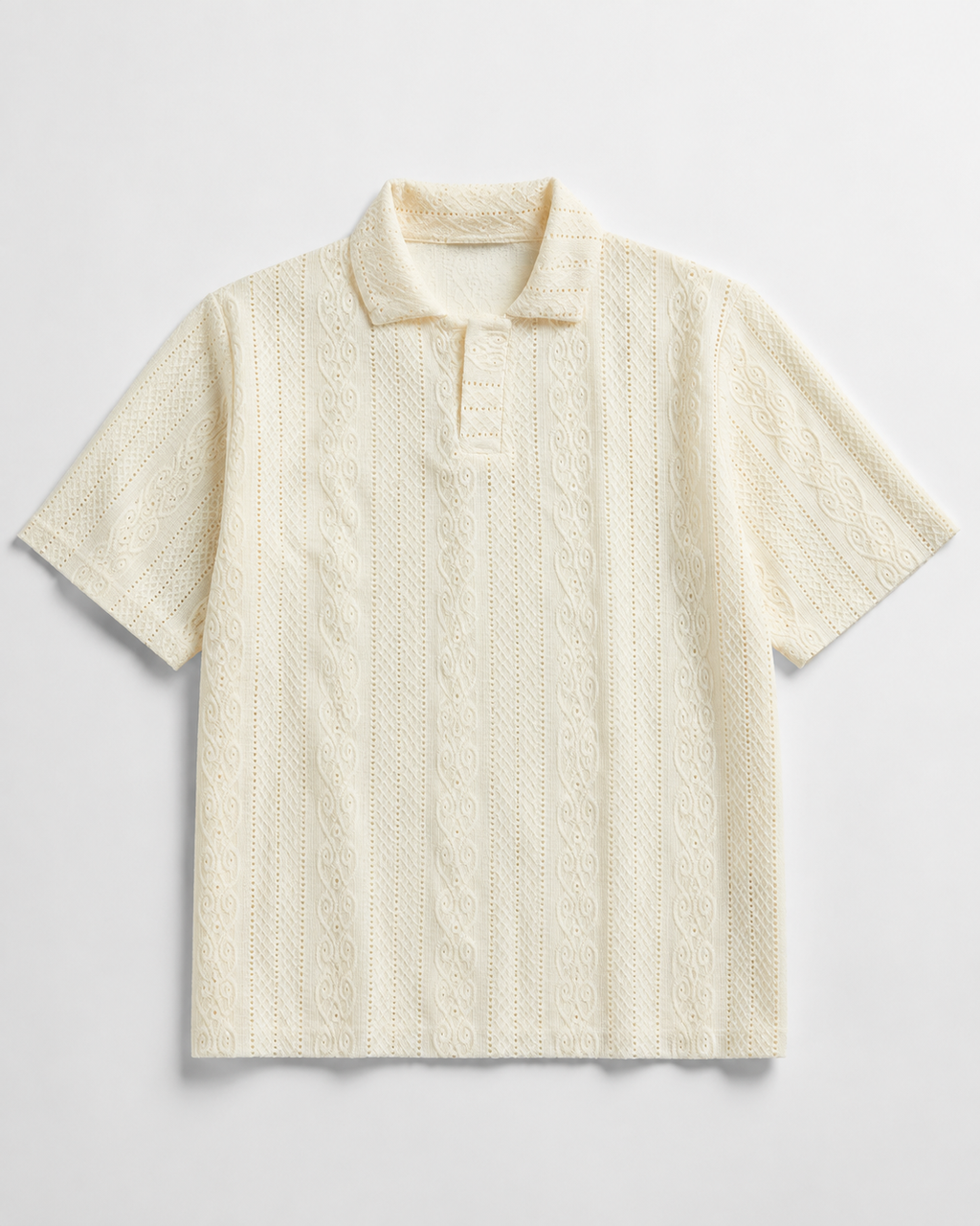 Ivory Knit Polo