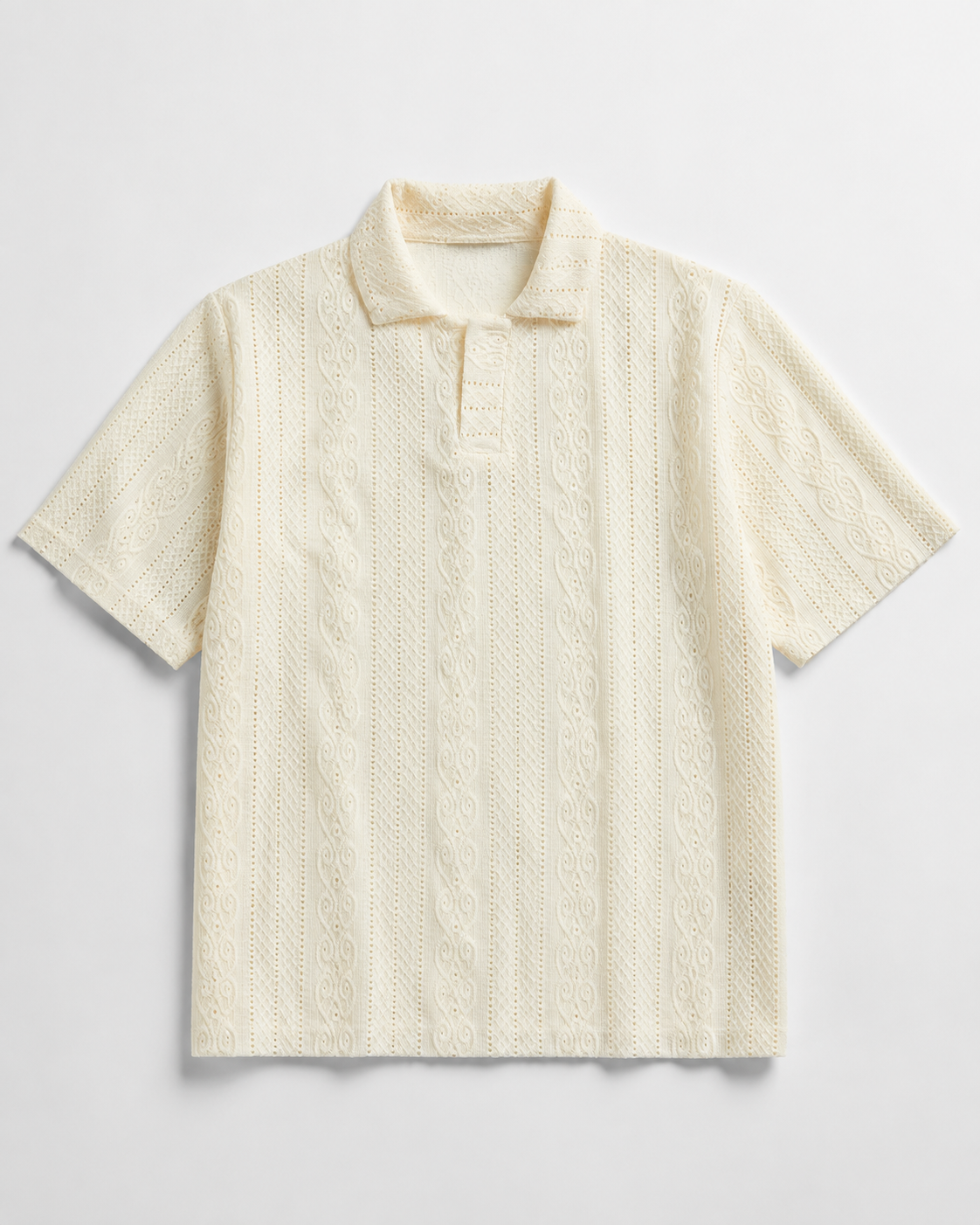 Ivory Knit Polo