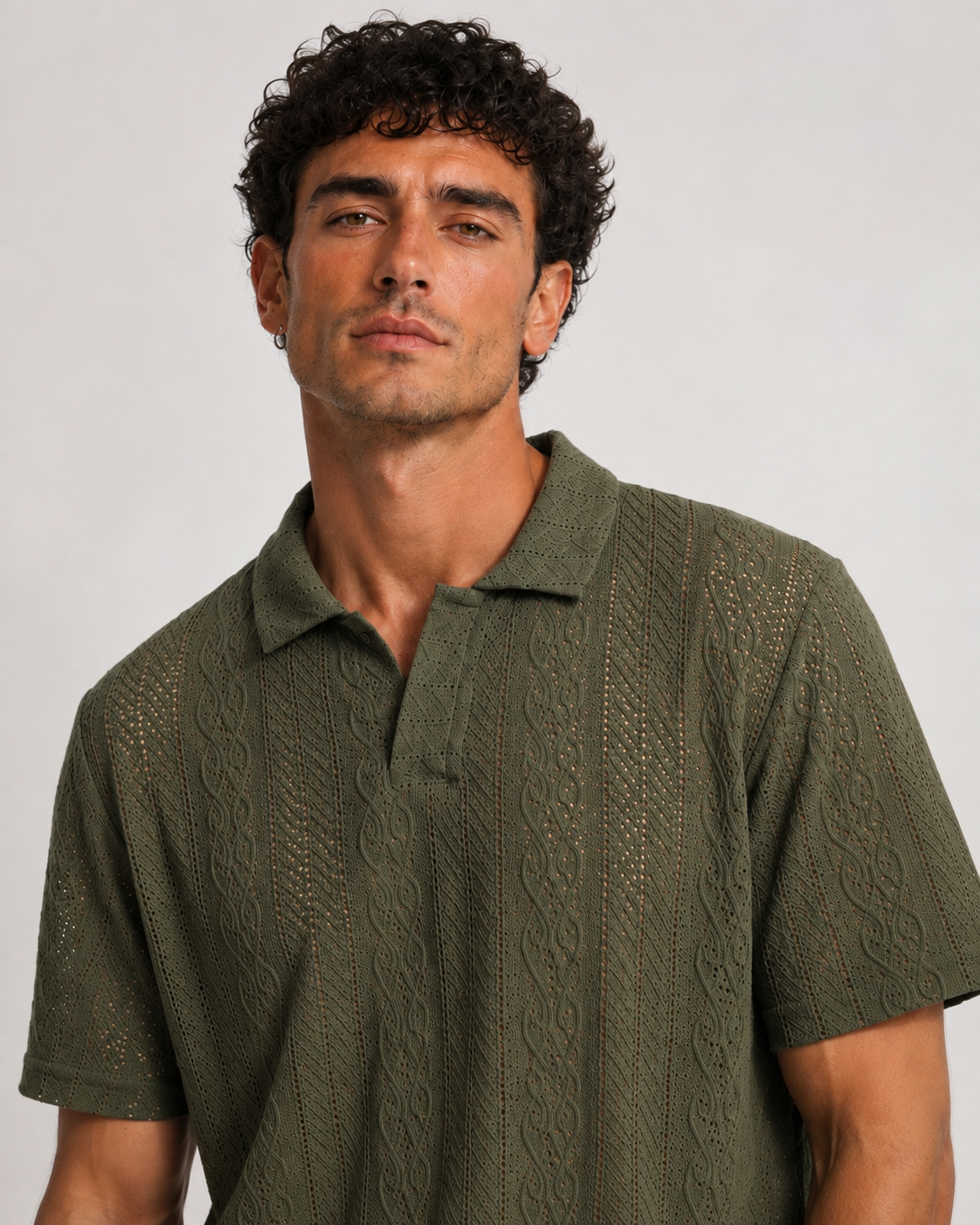 Olive Knit Polo