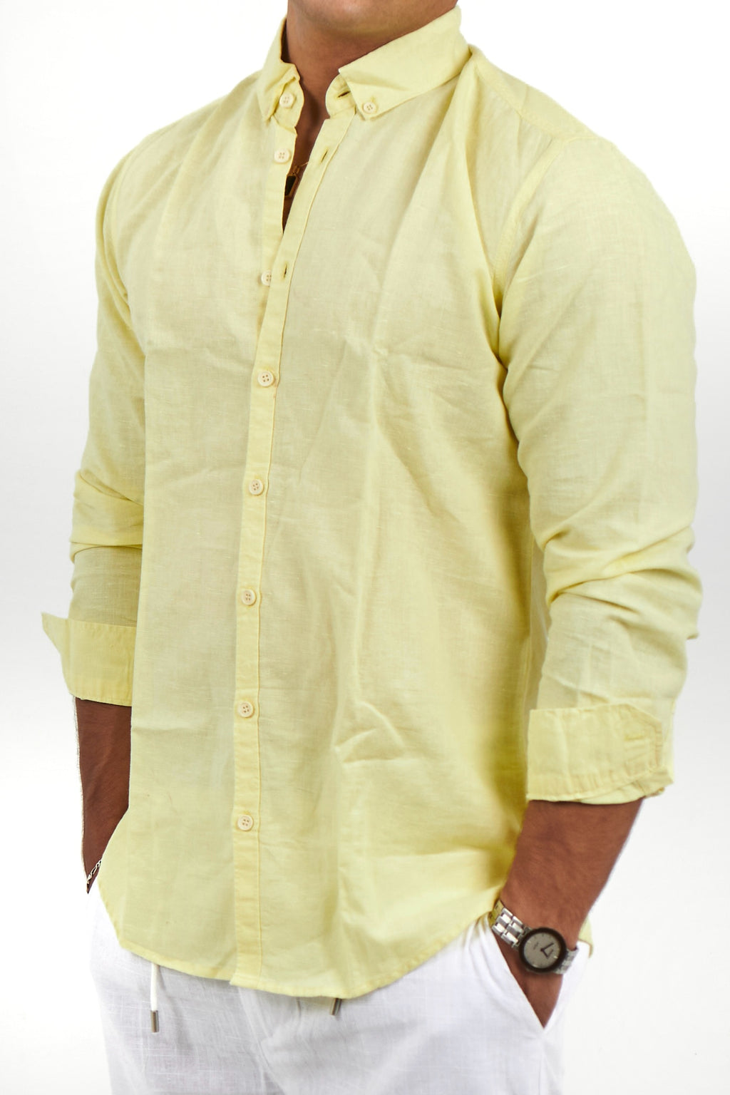 Lime Limon Linen Shirt