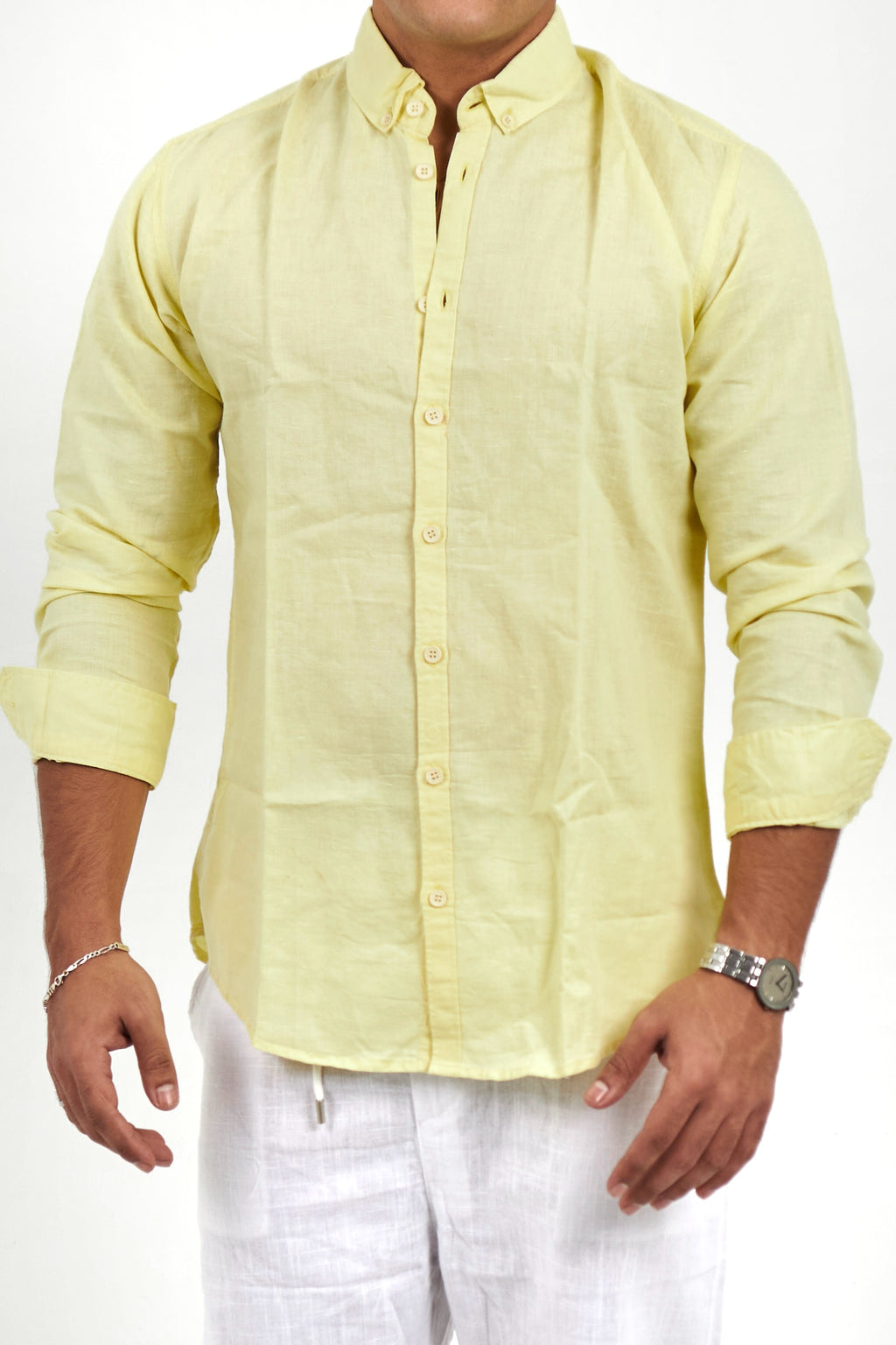 Lime Limon Linen Shirt