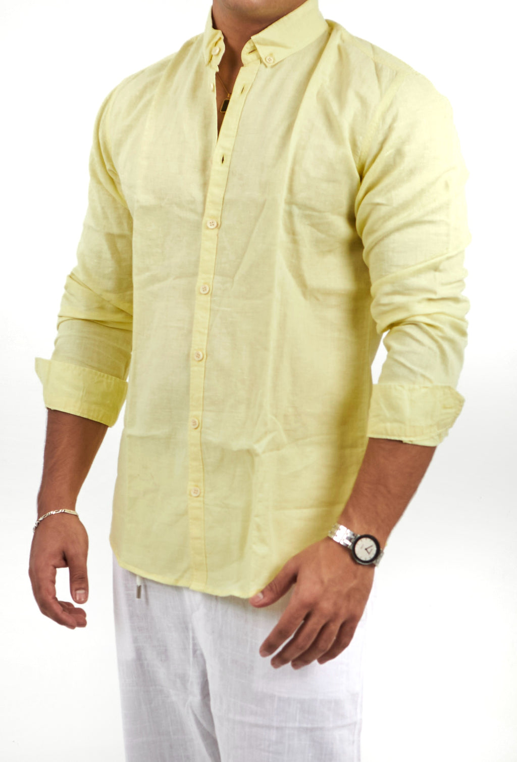 Lime Limon Linen Shirt