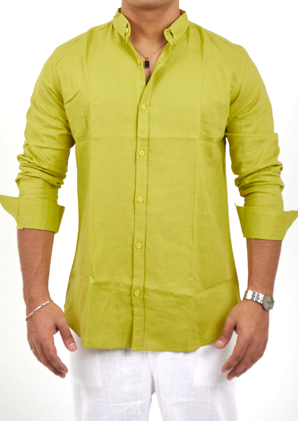 Light Kiwi Linen Shirt