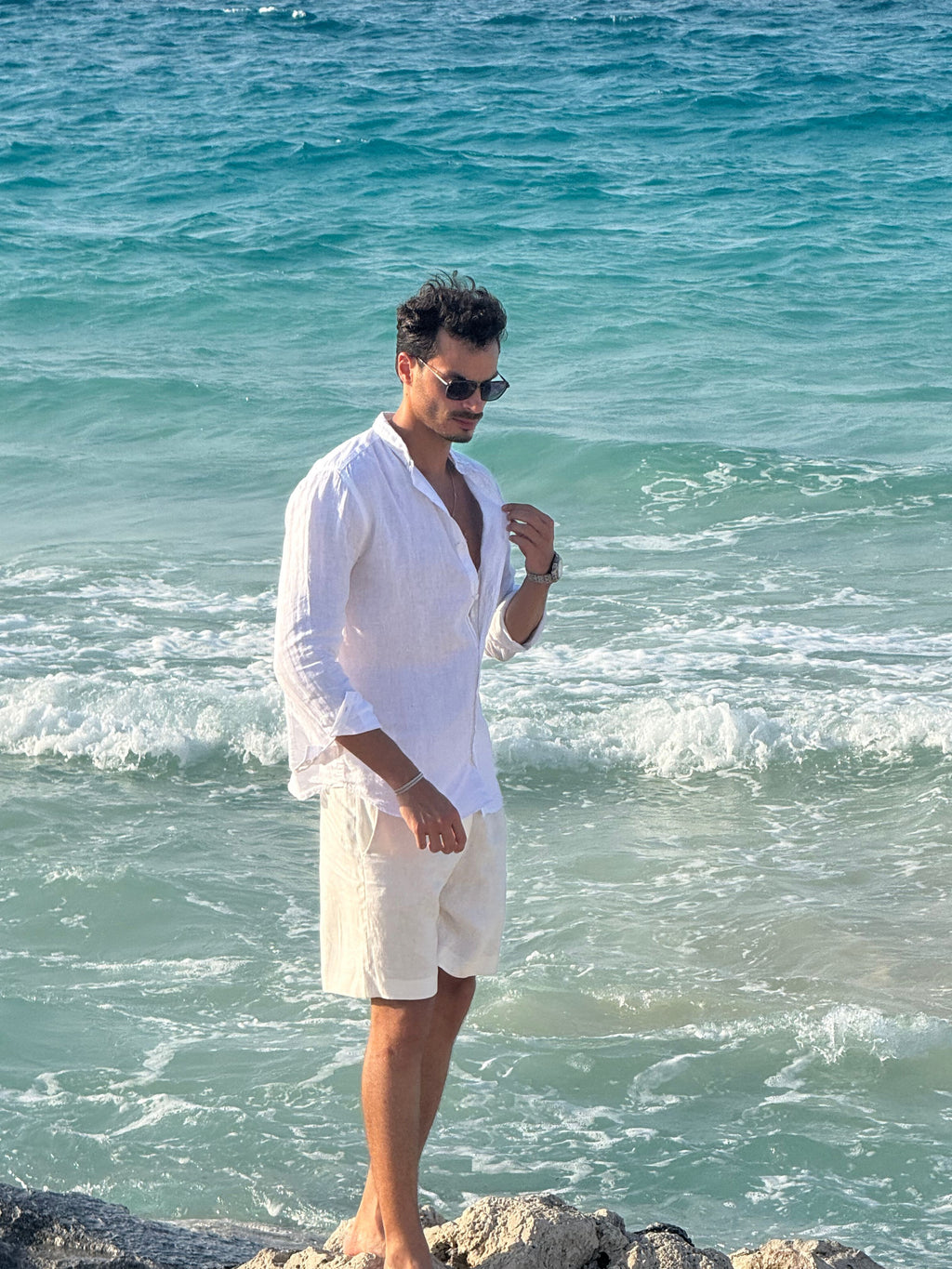 White Linen Shirt regular Fit