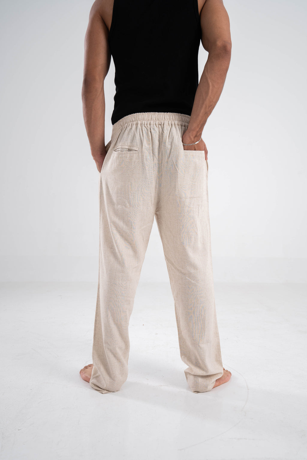 Beige Linen Pants
