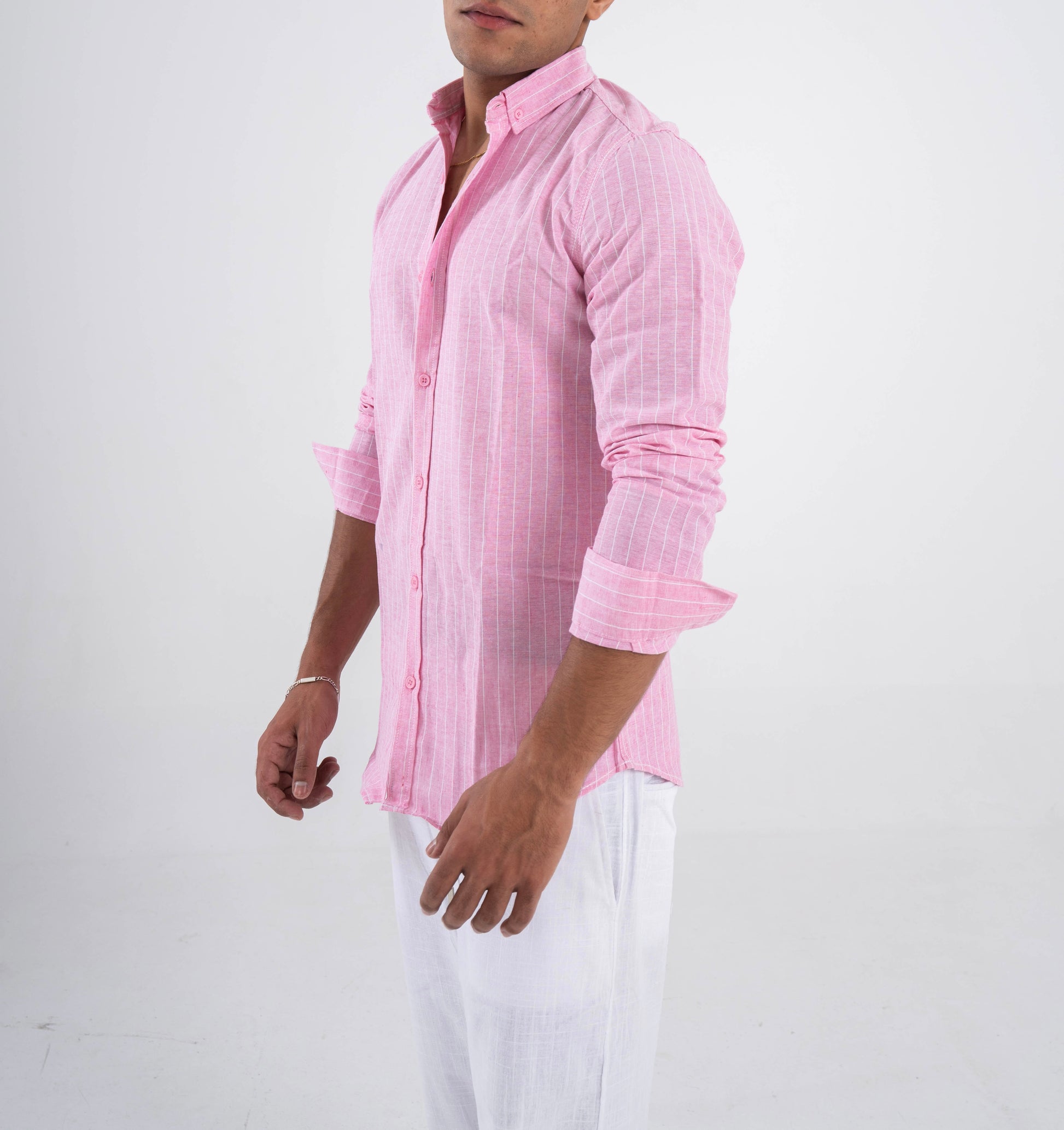 Striped Pink Linen shirt