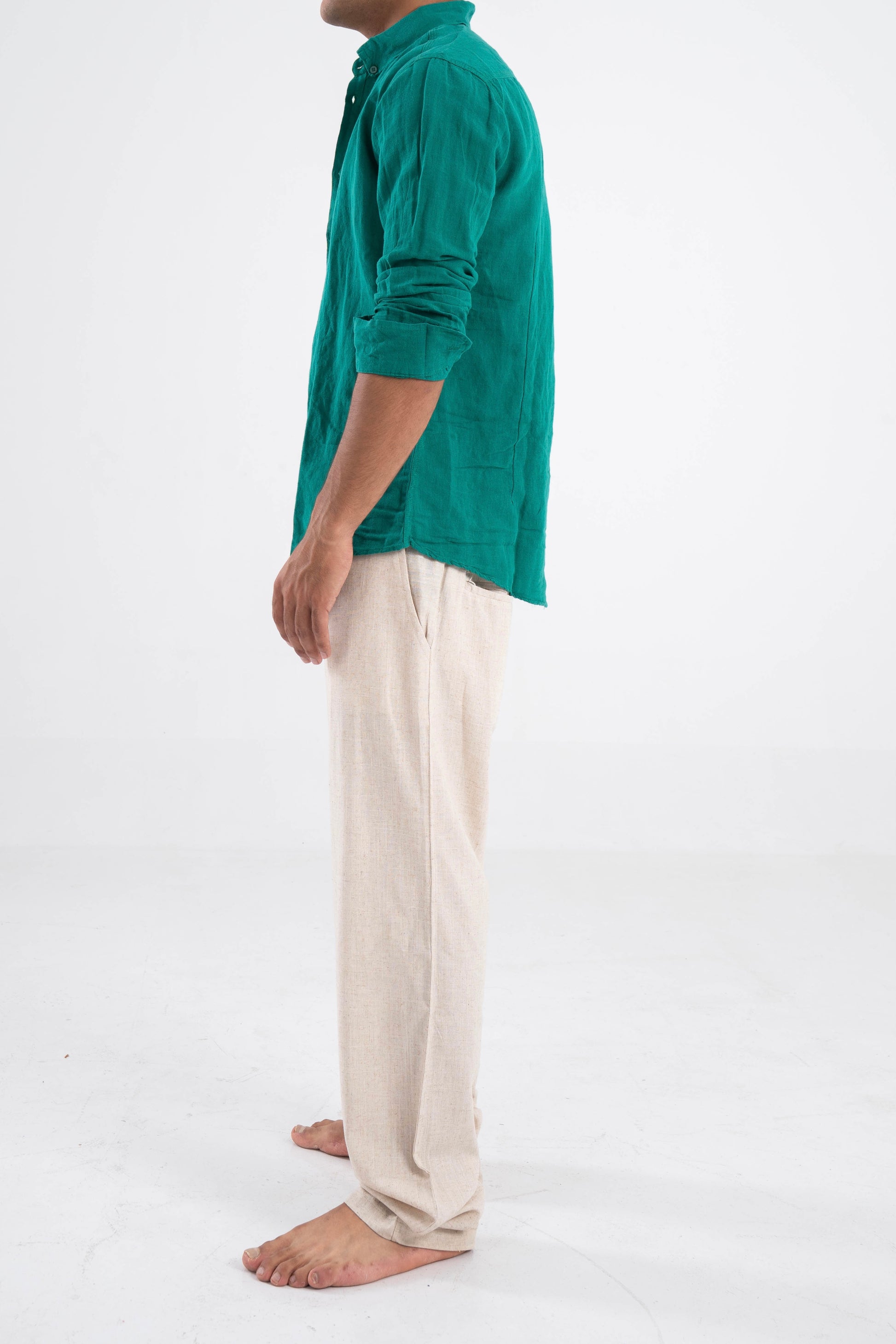 Green Linen Shirt