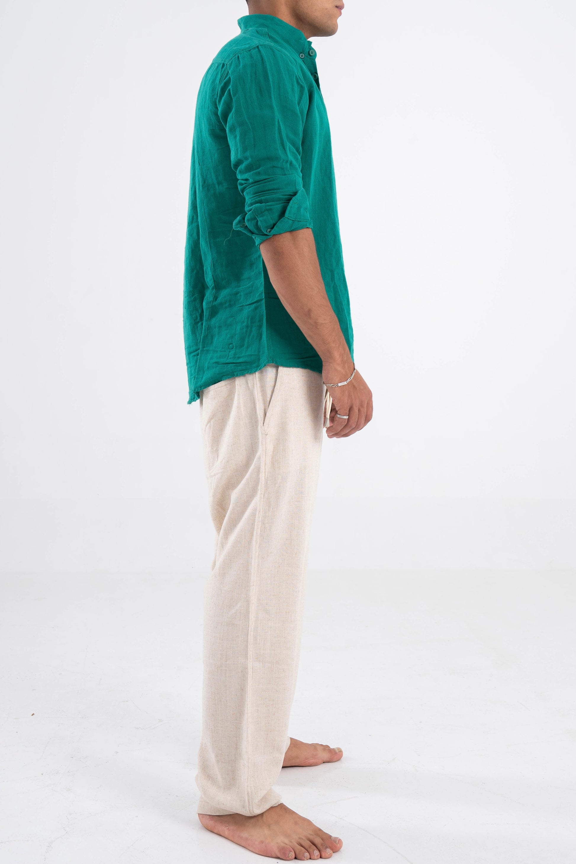 Green Linen Shirt