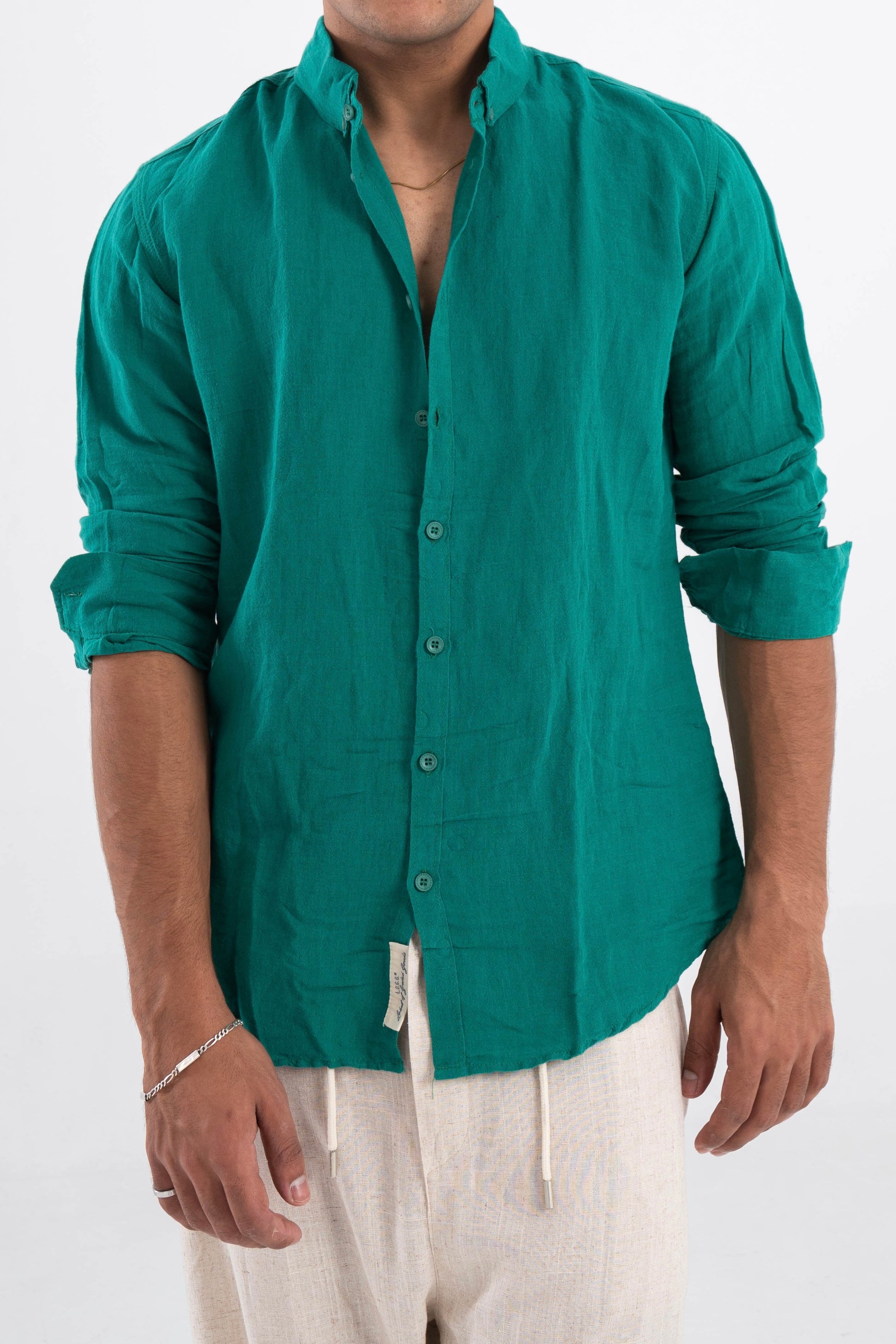 Green Linen Shirt