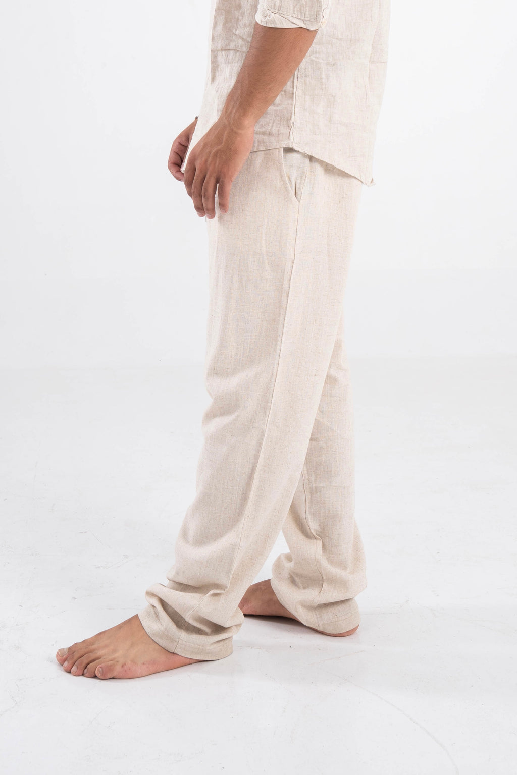 Beige Linen Pants