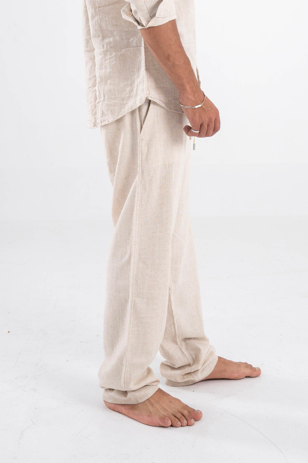 Beige Linen Pants