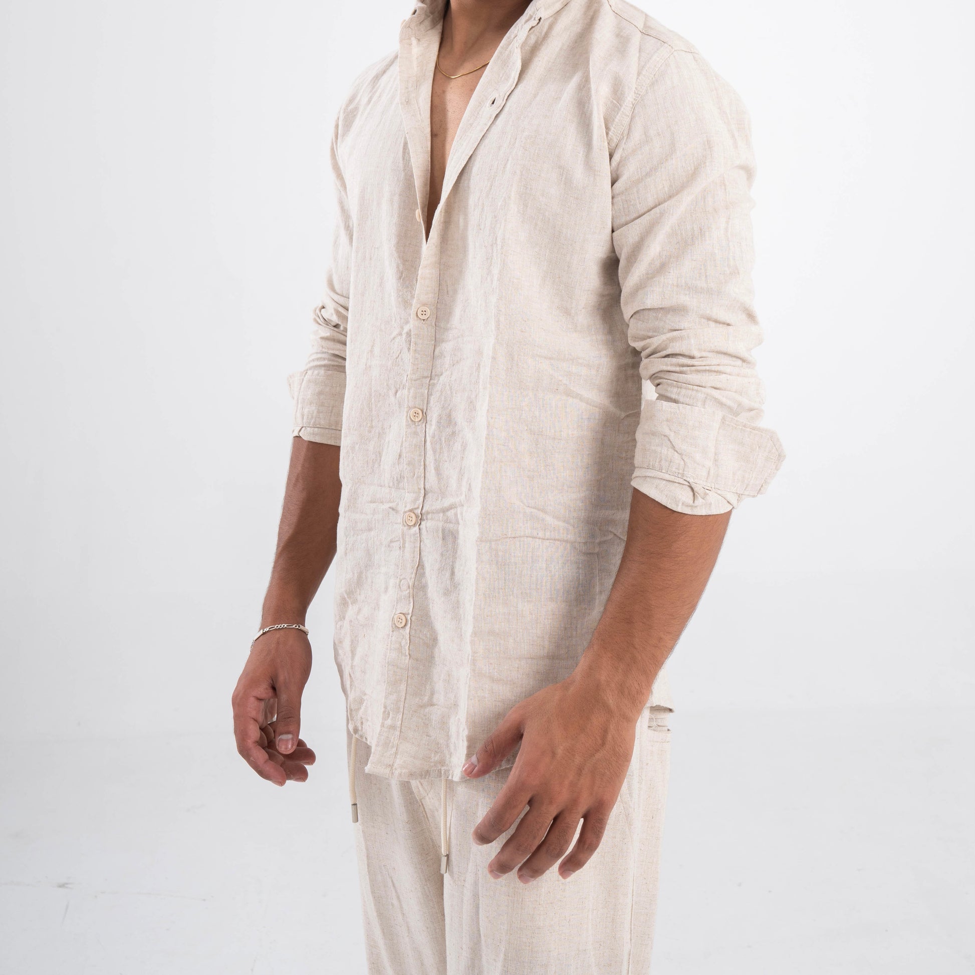 Beige Linen Shirt