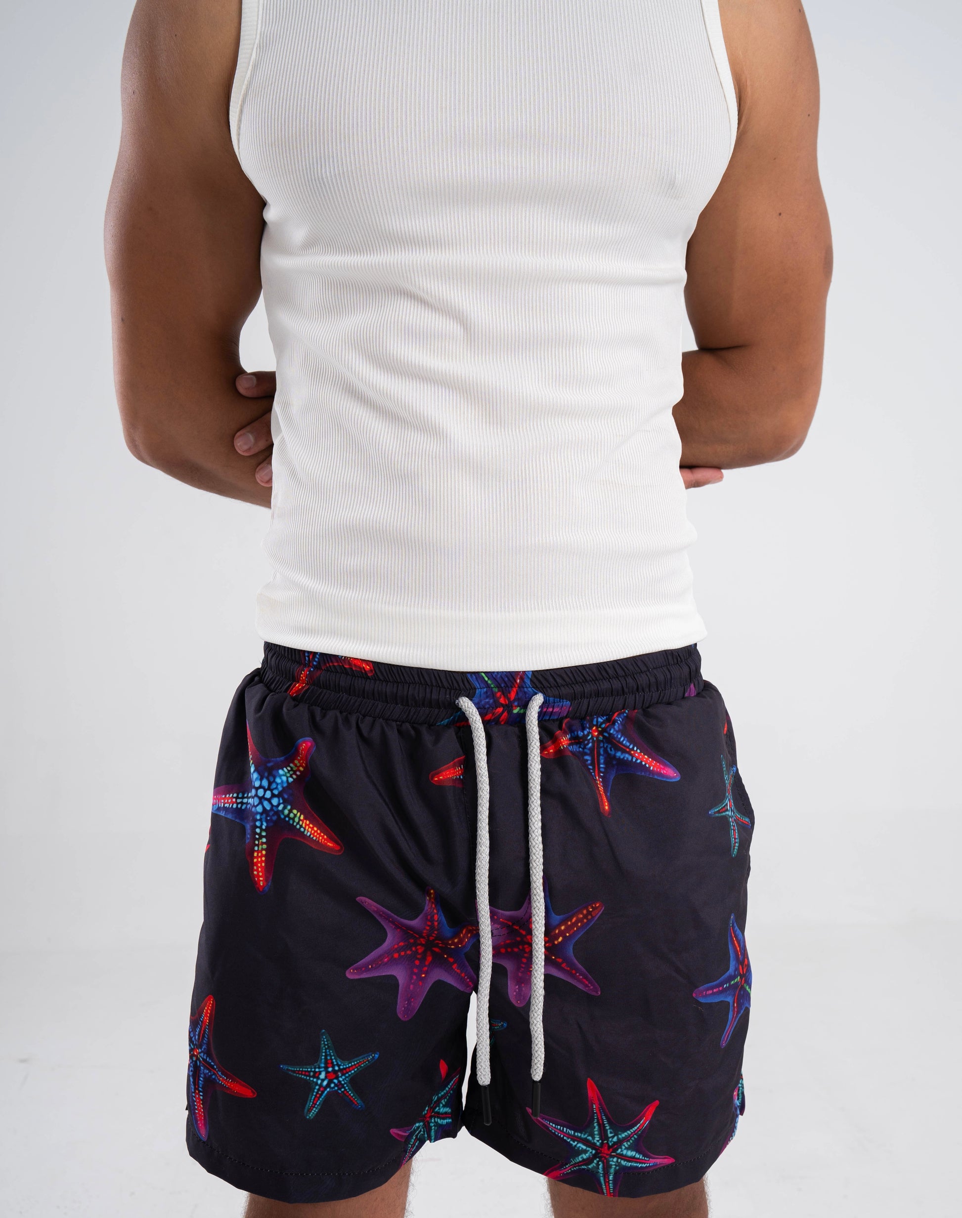 Navy starfish swim short