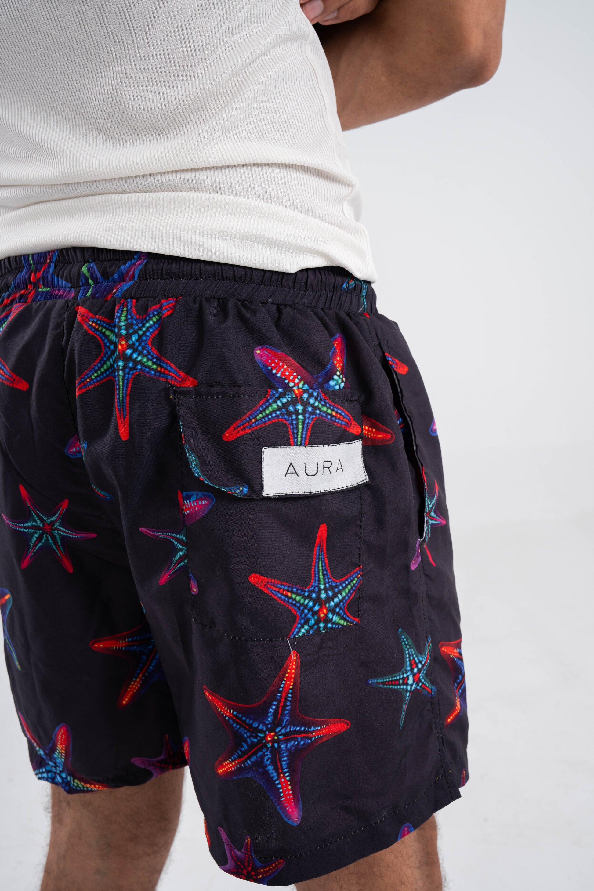 Navy starfish swim short