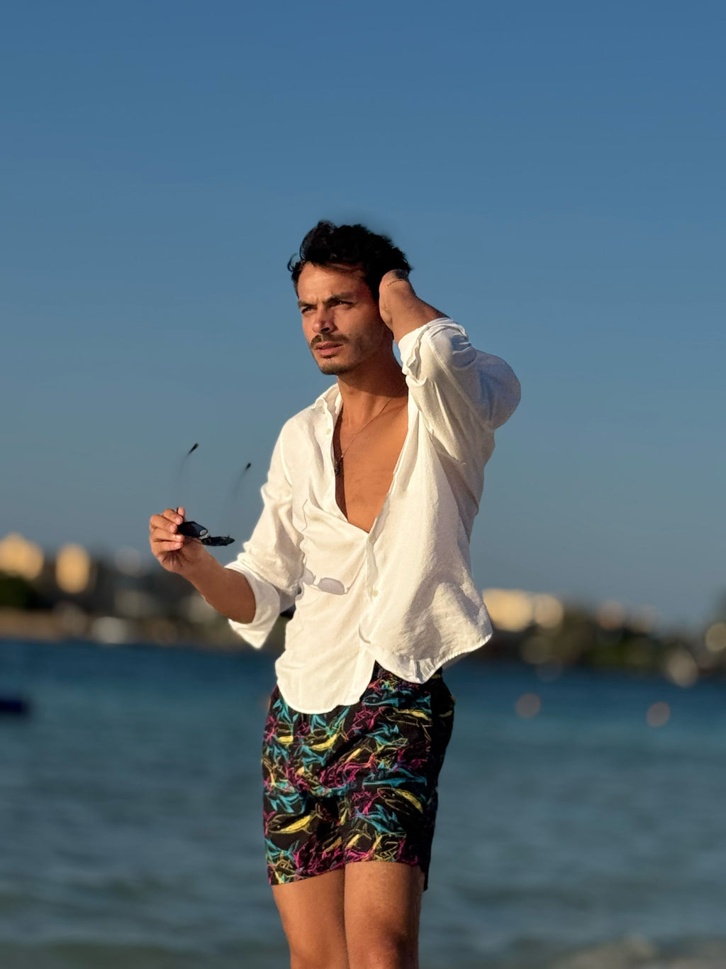 White Linen Shirt regular Fit