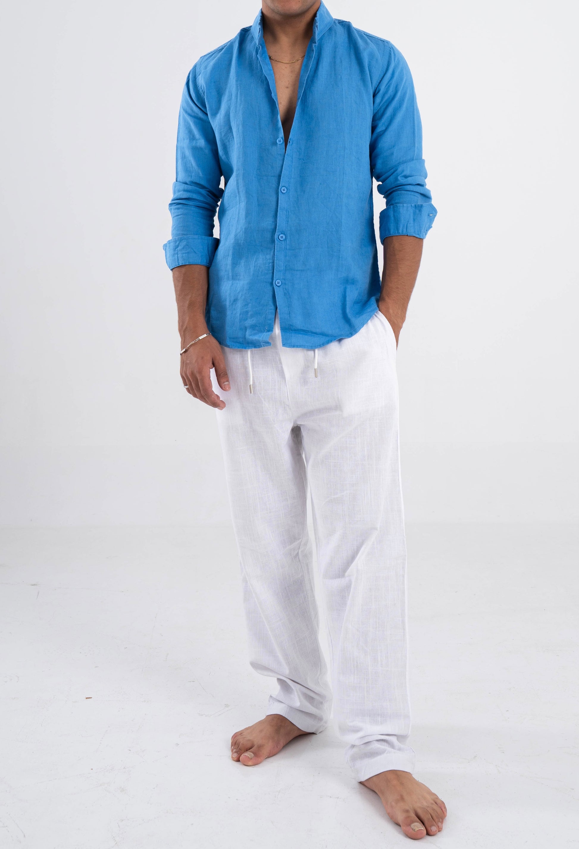 Light Blue Linen Shirt