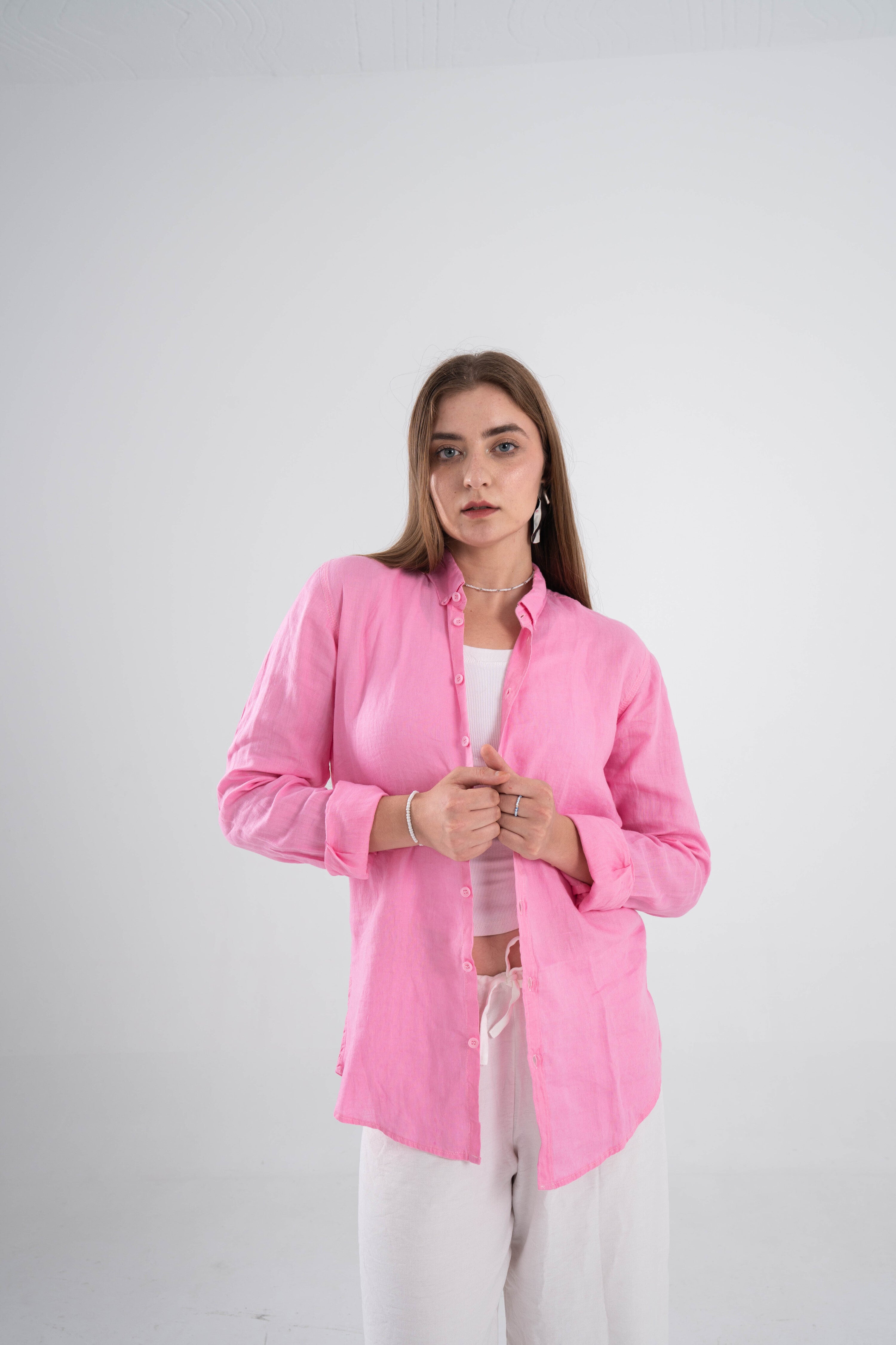light pink Linen Shirt